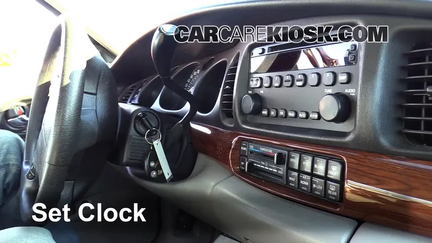 2004 Buick LeSabre Custom 3.8L V6 Reloj Fijar hora de reloj